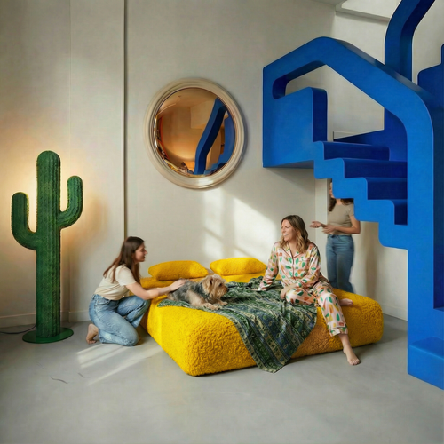 Sofa  in a box—so you skip the chaos of buying and moving traditional furniture. No delivery drama, no vans, no helpers, no scratched walls or broken doors. It fits through any space and recovers in minutes once opened.  made in Austria