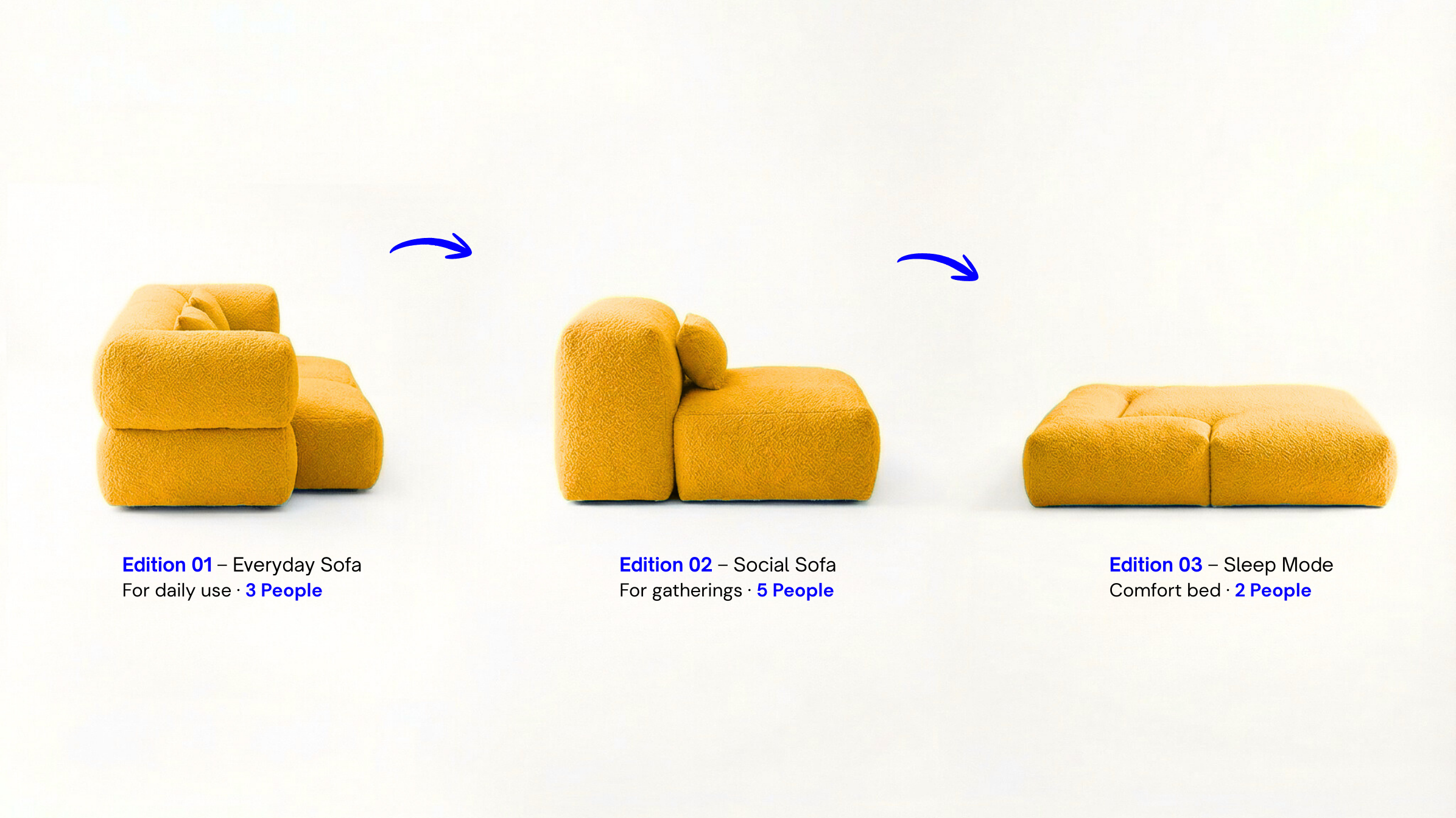 Sofa arrives in a box—so you skip the chaos of buying and moving traditional furniture. No delivery drama, no vans, no helpers, no scratched walls or broken doors. It fits through any space and recovers in minutes once opened.  made in Austria